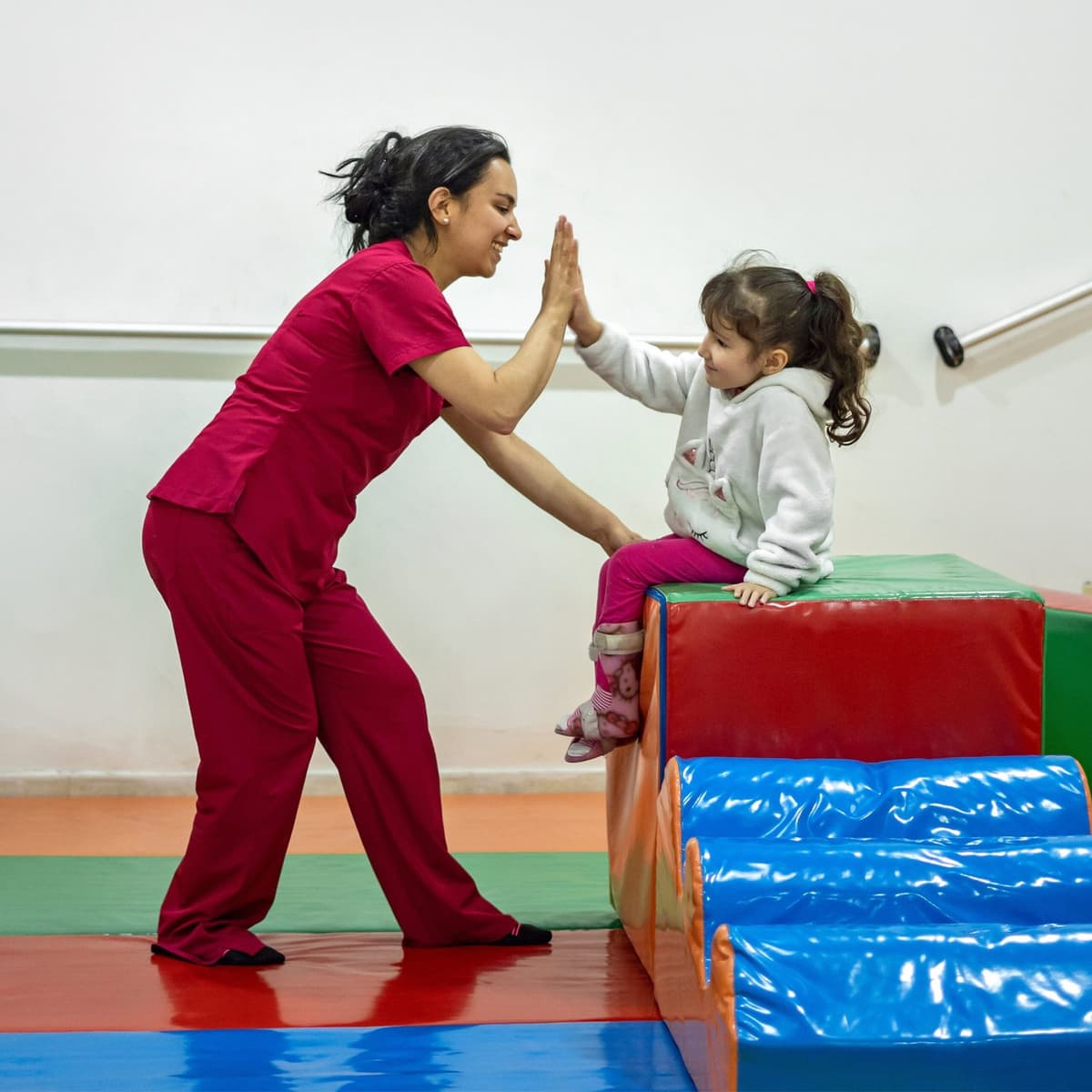 Child undergoing pediatric occupational therapy in the sensory gym at Capybara Care Gurgaon